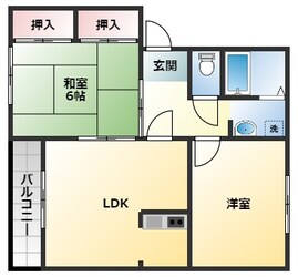 メゾンドヴェールD棟の物件間取画像